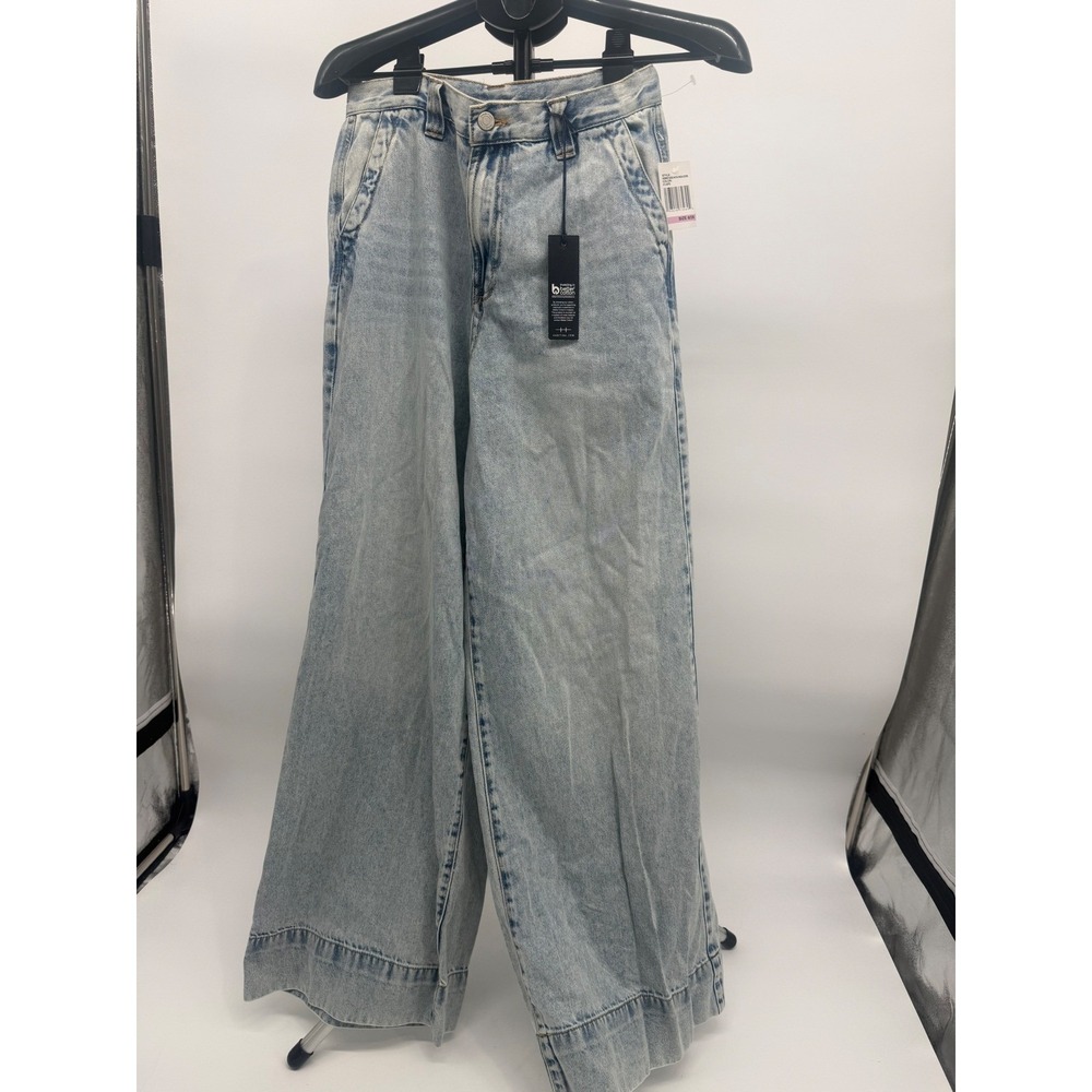 Habitual Womens 28 Light Wash Wide Leg Jeans High Rise Trouser Denim NWT